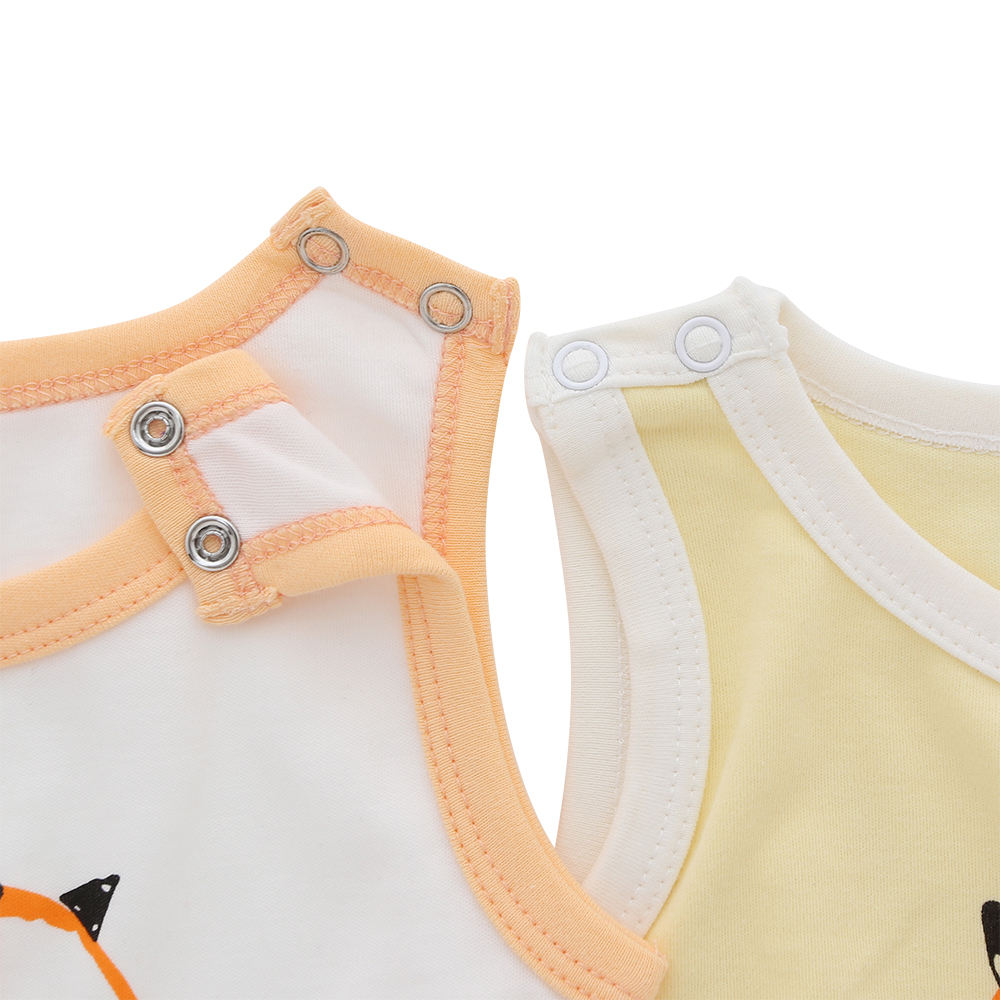 Direto da fábrica de bambu algodão malha bebê menino macacão primavera verão sem mangas roupas infantis adorável tigre personalizar impressão